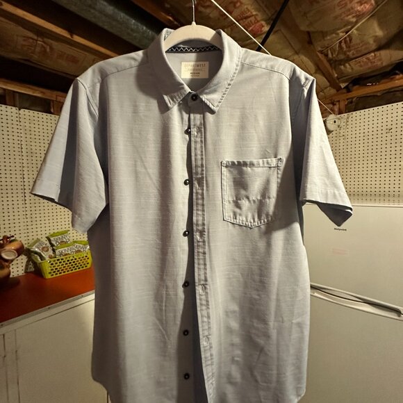 COPY - 6 Short Sleeve/ Cuban Shirts, Buckle & Express MULTIPLE COLORS! - Picture 5 of 15